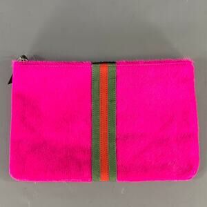 PARKER & HYDE Size Pink Neon Cowhide Leather Clutch Bags